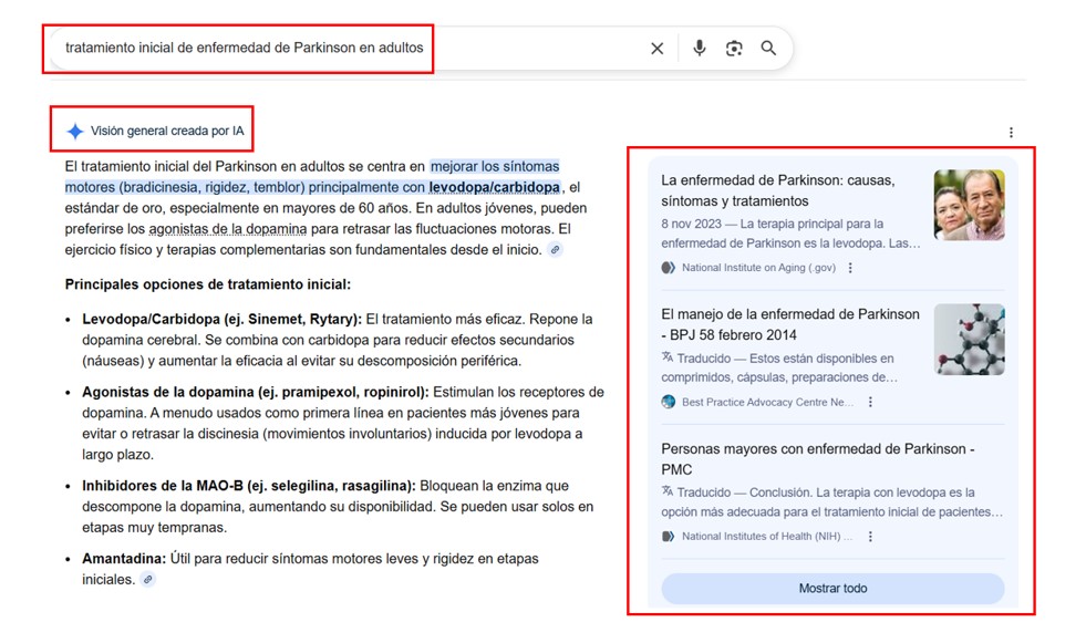 SEO, GEO y búsqueda de información: guía para profesionales de la salud 1 Hab cientificas SEO e IA Fig1